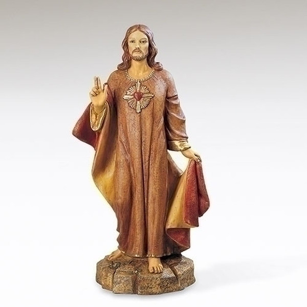 Sacred Heart Of Jesus By Fontanini Statue Blessing Holy Sculptures Art